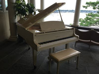 Yamaha GH1 white grand available for rental